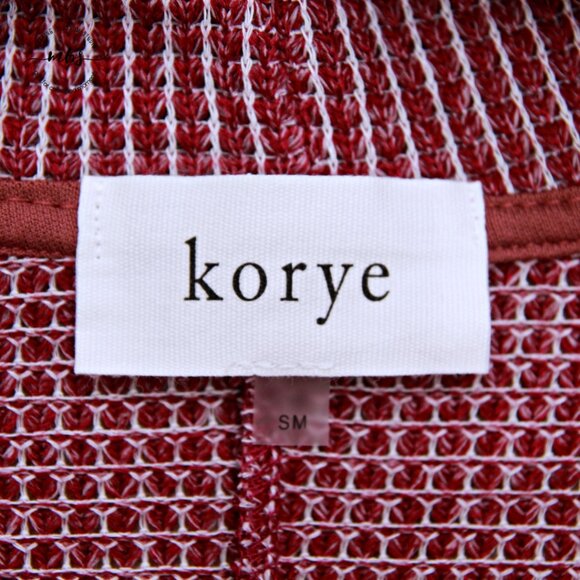 NWT Korye Cowl Neck Dolman Sleeves Oversized Sweater Burgundy White Women S - Picture 9 of 10